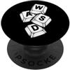 Grandio Design Funny Gamer Geek & Gaming Gaming WASD Computer Tastiera PC Gamer Move Keys PopSockets PopGrip Adesivo