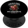 Summer Philippians 4:13 Bible Verse Chri Posso fare tutte le cose attraverso Cristo Strawberry Christian PopSockets PopGrip Adesivo