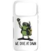 Funny Frog Meme Scuba Diving Humor Gifts Custodia per iPhone 17 Pro Ci immergiamo all'alba Frog Funny Frog Meme Scuba Diver