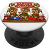 Cute Christmas Elves Presents Pajama PJ Yorkshire Terrier Yorkie Santa's Workshop Toys Polo Nord PopSockets PopGrip Adesivo