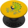 Birds Of Paradise Shop Majestic Piume di Pavone Floreale Natura Opera D'arte PopSockets PopGrip Adesivo