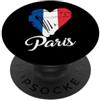 Paris France Love Heart Tees Parigi Francia Love Heart PopSockets PopGrip Adesivo
