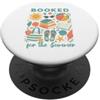 Vintage Book Lover Reader Graphics Retro Prenotato per L'amante dei libri estivi Reading Beach Vacation PopSockets PopGrip Adesivo