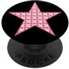 Fantabulous Accessoires Disegno grafico a forma di stella pied de poule rosa Y2K PopSockets PopGrip Adesivo