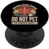 Do Not Pet Husband Men's Funny Emotional Do Not Pet Festa del papà Papà Divertente Supporto emotivo Marito PopSockets PopGrip Adesivo