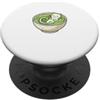 Gatto Kawaii Neko Cucina Giapponese Desi Gatto Kawaii in Ciotola di Te Verde Matcha Neko PopSockets PopGrip Adesivo