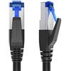 KabelDirekt - Cavo Ethernet Cat 7 - 2x5m 10Gbit/s | Cavo di rete/internet ad alta velocità, PC, switch/router/modem, RJ45, nero