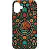 Folk Art Gifts Custodia per iPhone 16 Plus Bandiera messicana modello azteco Messico Pride floreale