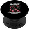 Summer Philippians 4:13 Bible Verse Chri Posso fare tutte le cose attraverso Cristo Strawberry Christian PopSockets PopGrip Adesivo