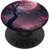 Purple Aesthetic Gifts Luna Rosa Giapponese Fiori Di Ciliegio Dreamy Night PopSockets PopGrip Adesivo