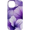 Deep Purple, Lavender & Lilac Flower Gif Custodia per iPhone 14 Carino Viola Fiori Lilla Vaporwave