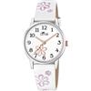 LOTUS Orologio Bambina Analogico in Acciaio Inossidabile e Pelle Bianco | Movimento al Quarzo, Vetro Minerale ad Alta Resistenza, Impermeabile 5 ATM, Classico 18863/1, con braccialetto regalo