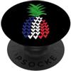 France Flag Pineapple Tees Ananas Bandiera Francia PopSockets PopGrip Adesivo