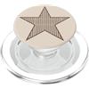 Fantabulous Accessoires Motivo scozzese neutro con motivo a stelle pied de poule beige PopSockets PopGrip per MagSafe