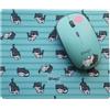 WONDEE Mr Wonderful - Set mouse wireless + tappetino per mouse con ricevitore USB e USB C, motivo scimmia di gatto per una routine quotidiana più divertente, regalo originale per ragazze e donne