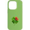 happyou4designs Custodia per iPhone 14 Pro Quadrifoglio con cuore
