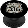 ENDU Designs - Motivational Inspired App John 3:16 Vintage USA Highway Sign Bibbia Verse Inspired PopSockets PopGrip Adesivo