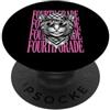 4th Grade Student Teacher First Day Of S Divertente insegnante di quarta elementare gatto selvatico torna a scuola studenti PopSockets PopGrip Adesivo