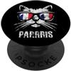 France Flag Apparel Funny Cat Paris Vintage Francia Bandiera PopSockets PopGrip Adesivo