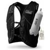 Terra Peak® VENA - Gilet da corsa da 500 ml, borraccia da corsa, unisex, taglia S/M, nero, riflettente, con scomparto per vescica, porta bastoni