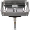 Oceanlend Scolapiatti quadrato per lavello, 79 mm x 79 mm, anti-bloccaggio, in acciaio inox, per cucina, bagno, casa, lavandino, tappo a rete