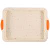 Oceanlend 1 teglia quadrata in silicone antiaderente da 28 cm, per mousse di pane, brownie, 34 x 24 x 2,5 cm (beige)