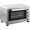 HOMCOM Fornetto Elettrico 32L 1600W con Timer, 52.2x38.1x33.5cm, Argento