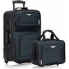 Travel Select Traveler's Choice Travel SelectAmsterdam Valigia verticale espandibile, blu navy, set da 2 pezzi, Marina Militare, Taglia unica