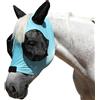 Gallopoff Maschera antimosche per cavalli con orecchie, blu lago M | Alta elasticità, traspirante, protezione UV, occhi grandi, apertura per criniera, morbido e confortevole