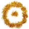WRITWAA 12 Pezzi Pom Poms Cheerleading in Plastico Oro Brillanti e Lucenti Indossabili al Polso in Coda di Cavallo per Kindergartens e Festival
