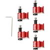 Colcolo 5Pcs Fermacavi per Bicicletta in Lega di Alluminio Clip per Alloggiamento del Cavo del Morsetti Guida per Tubo Flessibile per Cavo della Bicicle, Rosso