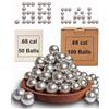 Faysazoy Confezione da 50 palline in alluminio, calibro 0,68, 7,3 g, resistenti, riutilizzabili, calibro 0,68