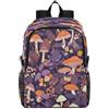 Linnyio Funghi Magici Foresta Viola Zaino Pieghevole Impermeabile e Leggero,Ideale per Escursioni Viaggi e Campeggio