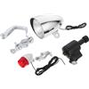 CIMAXIC Set Facile da Montare in Plastica Luci per Bicicletta Generatore a Frizione 6v 3w Senza Batterie, Lampada Anteriore e Fanale Posteriore per Ciclismo Notturno
