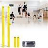 GENERIC Rete Da Pallavolo Indoor, Pali Da Pallavolo Professionali Standard Da 2,4 M, Palo Da Badminton Per Esterni, Pali Regolabili In Altezza, Per Campi Da Pallavolo Scolastici Allaperto Su Erba E Al