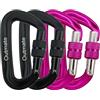 Outmate 12 kN 8,1 x 5,1 cm resistenti moschettoni - moschettoni in lega di alluminio resistenti e leggeri per escursionismo, campeggio, portachiavi, guinzagli per cani, amache e altro