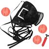 ULTECHNOVO Canestro da Basket per Trampolino Kit con Pallacanestro e Pompa, Nero, in PVC, Epe, Tessuto Oxford e PE, Accessorio per Trampolino, e Famiglie, Uso Interno ed Esterno