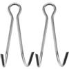 DOITOOL 2 Pezzi Gancio Subacqueo Doppio in Acciaio Inox, Gancio Reef Portatile, Argento, per Immersioni, Esplorazioni Marine e Ingegneria, per Subacquei e Oggetti