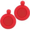 Ciieeo Porta Marcatore Portatile da Golf 2 in Silicone Rosso Pezzi | Cappello e Pallina, Uso Sul Campo e Training Putting, Accessorio Leggero per Uomini e Donne