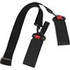 Yardenfun Cinghia Trasporto Portasci e Tracolla Regolabile Nero Nailon Sci in Doppia Facile Protezione Accessori Invernale per Snowboard da Uso