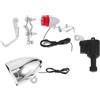 KALLORY Kit Luce per Bicicletta Generatore a Frizione, Fanale Anteriore e Posteriore 6v 3w in Plastica Senza Batterie, Accessori per Uso Notturno e Montagna