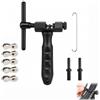 Sqylomk Rivettatrice per catena da bicicletta a 6 a 12 velocità, strumento di deriva catena per bicicletta universale con 5 rivetti, kit di riparazione e smontaggio per catene Sram Shimano KMC
