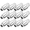 Alasum 12 Pezzi Luce Valvola Ruota Bici in Acciaio Inox Argento, Set