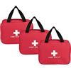 Aoutacc 3 borse per kit di primo soccorso, in nylon, compatte e leggere, per emergenze a casa, in ufficio, in auto, all'aperto, in barca, in campeggio ed escursionismo (solo borsa)