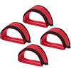 OHPHCALL 2 Paia Cinghie Pedali Bici da Corsa Rosse in Nailon, Set Regolabile