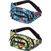 CVDYWDJIE Marsupio Mimetico Da 2 Pezzi, Borsa Portatile Per Telefoni Cellulari, Sportivo, Multiscomparto e Idrorepellente
