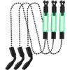 BETOOKY 3 Pezzi Segnalatore di Abboccata per Canna da Pesca in Ferro Verde | Allarme Oscillante, Componente Portatile per Attività di Pesca, Supporto per Segnalazione e Avviso
