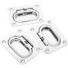 IMIKEYA 3 Pezzi Maniglia Scomparsa in Acciaio Inox 304 a Molla per Barca | Finitura Argento, per Botola Marina e Accesso Ponte, Design Leggero Presa Incassata