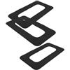 JUMPLAWN Replacement Fin Base for Paddle Board, Center Box Patch for SUP in PVC Nero, 3 Pezzi, per Beginner e Advanced, per Standup Paddleboarding e Stabilità