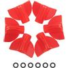 Toyvian Copertura Protettiva in ABS Resistente All'abrasione per Aletta di Freccia 6 Pezzi Design DIY Rosso per Caccia Arco e Sessioni di Allenamento